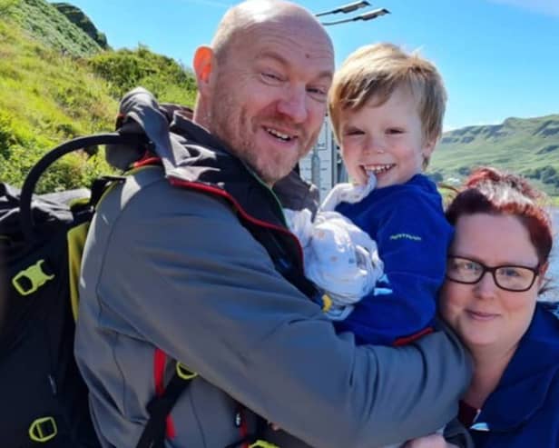 The Cochrane family were back in Scotland when they noticed Arran’s bruises (Image: family)