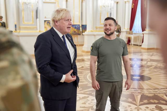 Boris Johnson and Volodymyr Zelensky met once again during the UK prime minister’s surprise visit. (Credit: PA) 