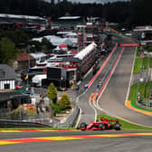 Leclerc at Spa circuit in 2021