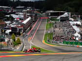 Leclerc at Spa circuit in 2021
