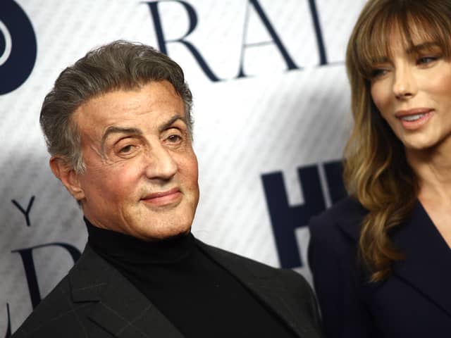 Sylvester Stallone and Jennifer Flavin attend the Premiere Of HBO Documentary Film "Very Ralph" at The Paley Center for Media on November 11, 2019 in Beverly Hills, California. (Photo by Tommaso Boddi/Getty Images)