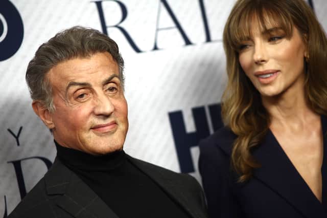 Sylvester Stallone and Jennifer Flavin attend the Premiere Of HBO Documentary Film "Very Ralph" at The Paley Center for Media on November 11, 2019 in Beverly Hills, California. (Photo by Tommaso Boddi/Getty Images)
