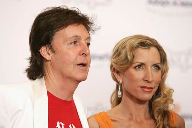 Musician Sir Paul McCartney and  wife Heather Mills McCartney  attend the Fifth Annual Adopt-A-Minefield Gala night held at the Beverly Hilton Hotel on November 15, 2005 in Beverly Hills, California.  (Photo by Frazer Harrison/Getty Images)