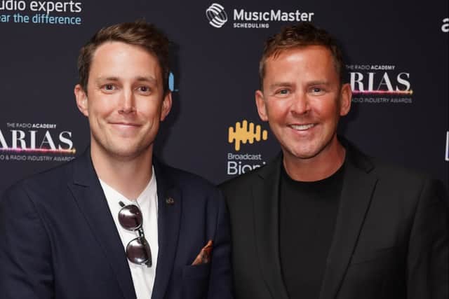 Scott Mills and Chris Stark at the Audio and Radio Industry Awards (PA)