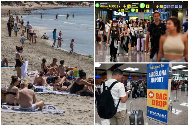 Holidaymakers travelling to Spain have been warned of disruption due to strikes (Photos: Getty)