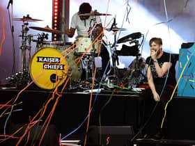 Ricky Wilson of the Kaiser Chiefs performs.  (Photo by Ian Gavan/Getty Images for Formula 1)