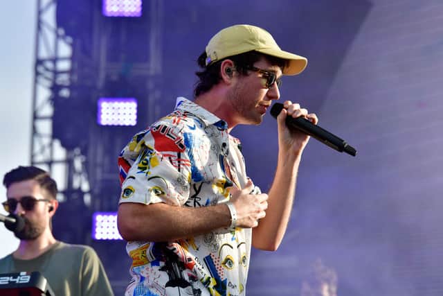 Dan Smith of Bastille performs on stage during Audacy Beach Festival at Fort Lauderdale Beach Park on December 05, 2021 in Fort Lauderdale, Florida. (Photo by Jason Koerner/Getty Images for Audacy)