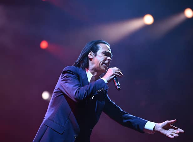 <p>Australia’s Nick Cave and the Bad Seeds perfoms on stage. Picture: Anna KURTH / AFP via Getty Images)</p>