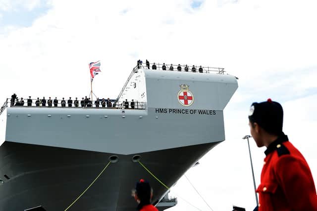 The HMS Prince of Wales was due to sail to America (Pic: AFP via Getty Images)