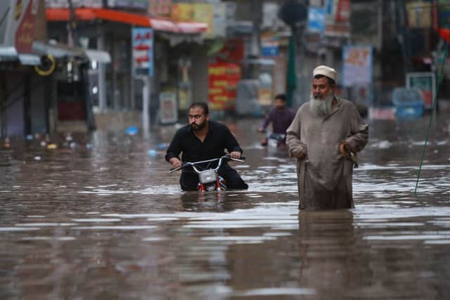 Pakistani authorities say the flash floods that have devastated the country have been caused by climate change (image: AFP/Getty Images)