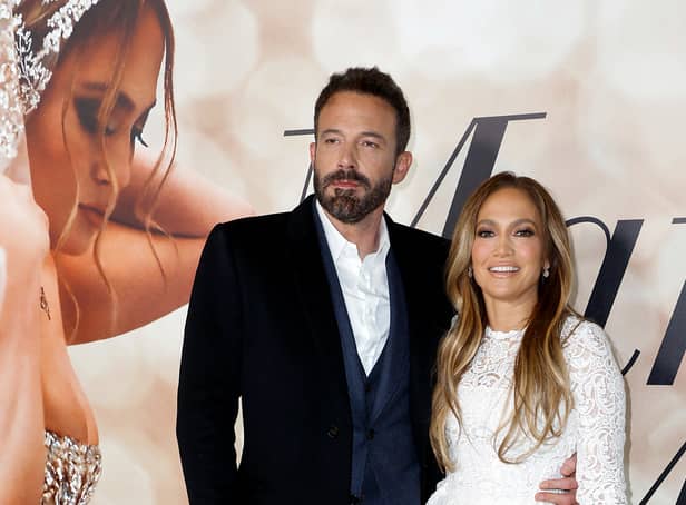  Ben Affleck and Jennifer Lopez attend the Los Angeles Special Screening of "Marry Me" on February 08, 2022 in Los Angeles, California. (Photo by Frazer Harrison/Getty Images)