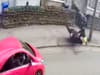 Watch: Shocking CCTV shows drug dealer crash motorbike into post at 60mph leaving pal with horrific injuries