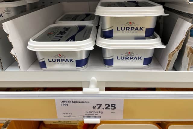 Larger Lurpak tubs have risen above the £7 mark, while also becoming smaller (image: Getty Images)