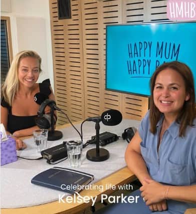 Kelsey Parker appeared on the podcast Happy Mum, Happy Baby with host Giovanna Fletcher (@happymumhappybaby - Instagram)