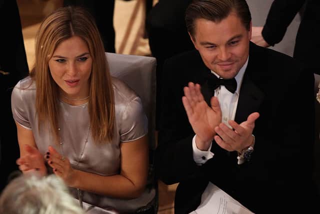 Bar Refaeli and Leonardo DiCaprio attend the Annual Cinema For Peace Gala during day five of the 60th Berlin International Film Festival on February 15, 2010 in Berlin, Germany. (Photo by Andreas Rentz/Getty Images)