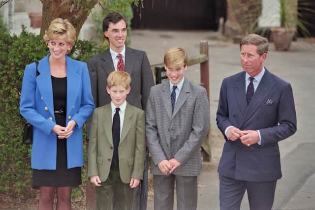 Princess Diana with her sons in 1995. 