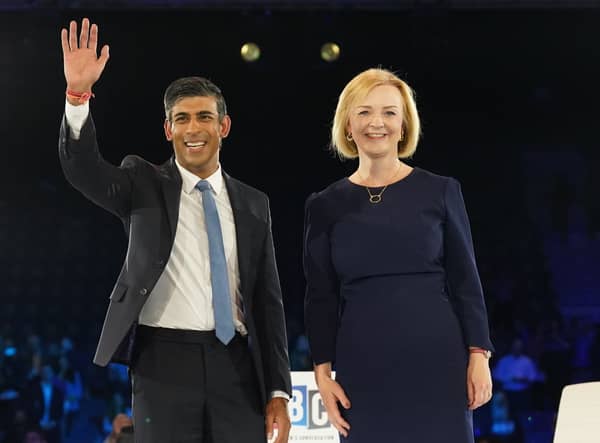Rishi Sunak and Liz Truss took part in their final hustings of the Tory leadership contest 2022. (Credit: PA)