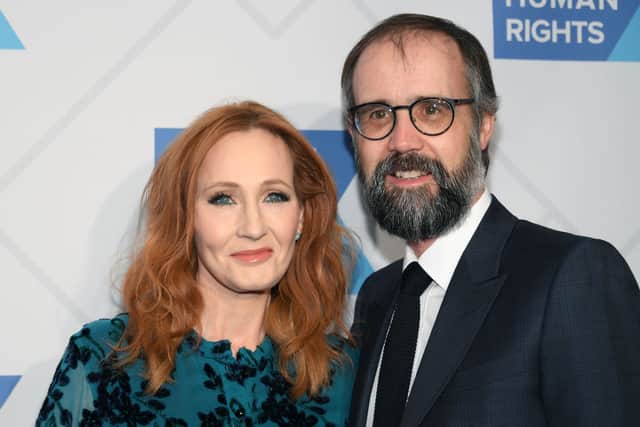 J.K. Rowling and husband Neil Murray arrives at the RFK Ripple of Hope Awards at New York Hilton Midtown on December 12, 2019 in New York City. (Photo by Dia Dipasupil/Getty Images)