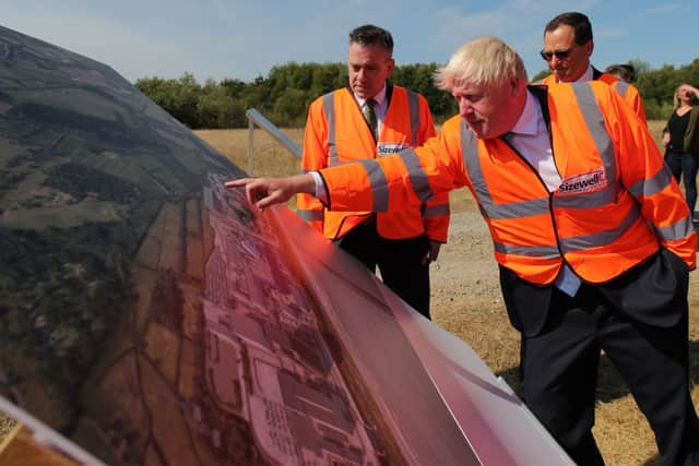 The outgoing Prime Minister visited the Sizewell C nuclear power plant project in Suffolk. Credit: Getty Images
