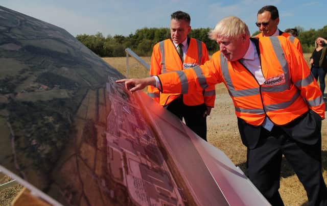 The outgoing Prime Minister visited the Sizewell C nuclear power plant project in Suffolk. Credit: Getty Images