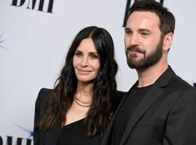  Courteney Cox and Johnny McDaid. (Photo by JC Olivera/Getty Images for BMI)