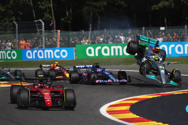 Hamilton collides with Alonso in Spa