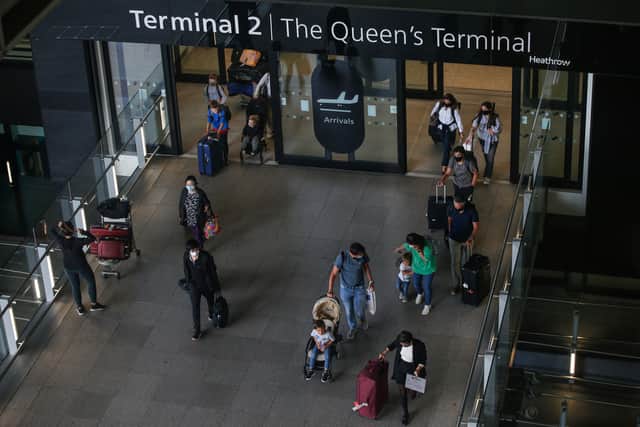 Travellers exit Heathrow Airport Terminal 2 (Pic: Getty Images)