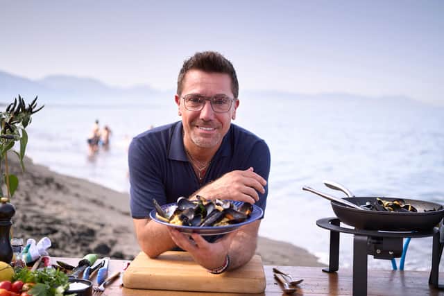 Gino D’Acampo return to his Italian home for his latest cooking series. (Credit: ITV)