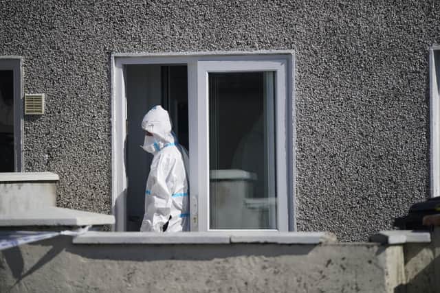 Police at the scene of a violent incident in Dublin. Picture: PA 