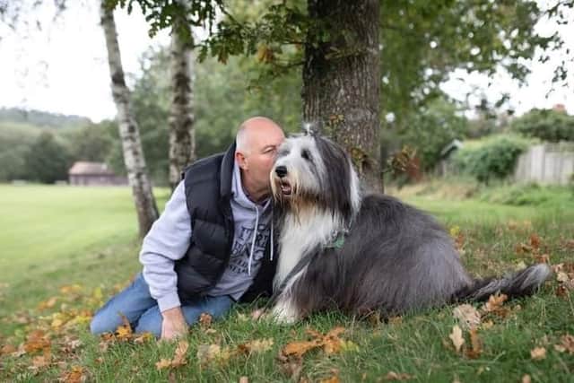 Mark Taylor and his beloved dog.