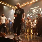 Pat Stay (R) performing onstage during Drake’s Till Death Do Us Part rap battle in 2021 (Pic: Getty Images)