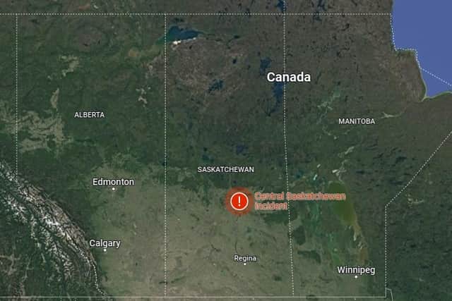 James Smith Cree Nation, in Saskatchewan, Canada, where the attacks happened. Credit: Google