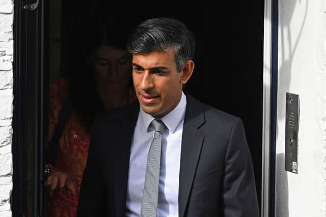 Rishi Sunak leaves his home in the morning on September 5, 2022 in London, England (Photo by Leon Neal/Getty Images)