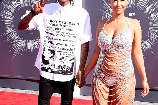  Wiz Khalifa and model Amber Rose at the 2014 MTV Video Music Awards (Getty Images)