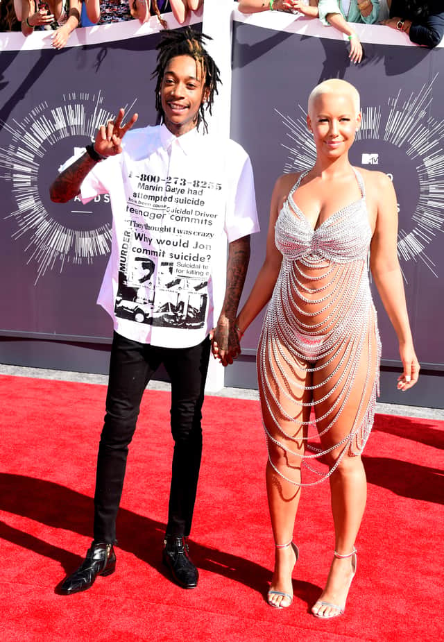  Wiz Khalifa and model Amber Rose at the 2014 MTV Video Music Awards (Getty Images)
