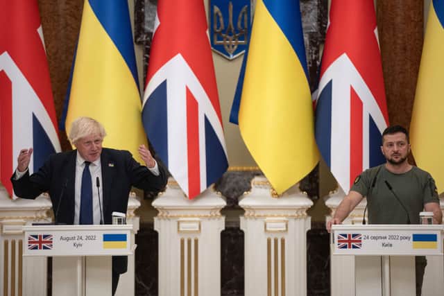 Outgoing Prime Minister Boris Johnson recently visited Ukraine as the country commemorated its Independence Day. Credit: Getty Images