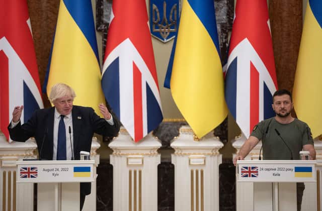 Outgoing Prime Minister Boris Johnson recently visited Ukraine as the country commemorated its Independence Day. Credit: Getty Images