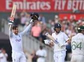 England’s Ben Foakes celebrates his second international century
