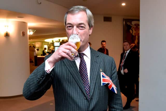 Nigel Farage was known as a beer drinker during his political career (image: AFP/Getty Images)