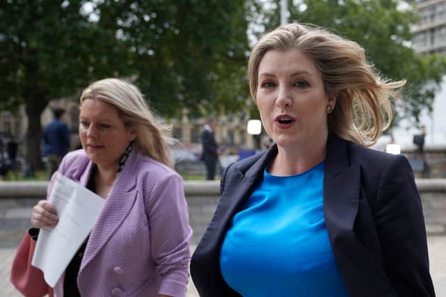 Penny Mordaunt arrives at the Tory leadership election results. (Credit: Getty Images)