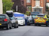 The scene in Kirkstall Gardens, Streatham Hill, south London, where a man was shot by armed officers from the Metropolitan Police following a pursuit on Monday evening. The man, believed to be in his 20s, has died in hospital. Credit: PA