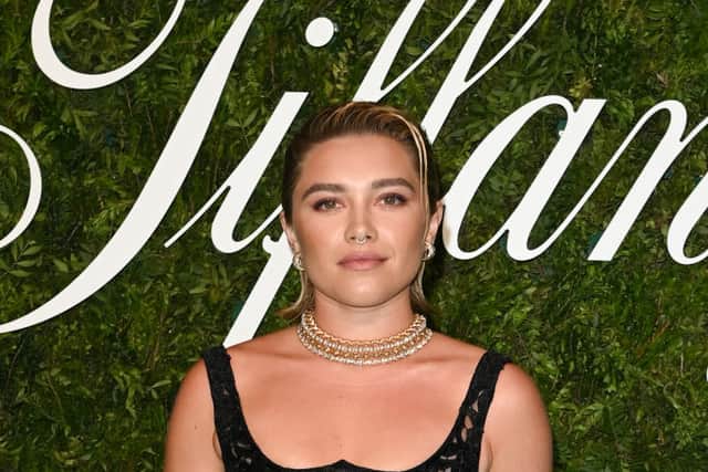 Florence Pugh attends the opening of Tiffany & Co.’s Brand Exhibition - Vision & Virtuosity at the Saatchi Gallery on June 09, 2022 in London, England. (Photo by Kate Green/Getty Images)