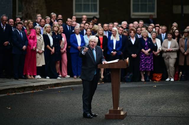 Boris Johnson’s final speech has sparked a debate online. Credit: Getty Images