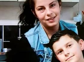 Vivien Radocz, 28, and her eight-year-old son Milan (Cambridgeshire Police / SWNS)
