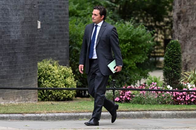 Johnny Mercer arrives for a Cabinet meeting at 10 Downing Street on July 12, 2022 in London, England. (Photo by Leon Neal/Getty Images)