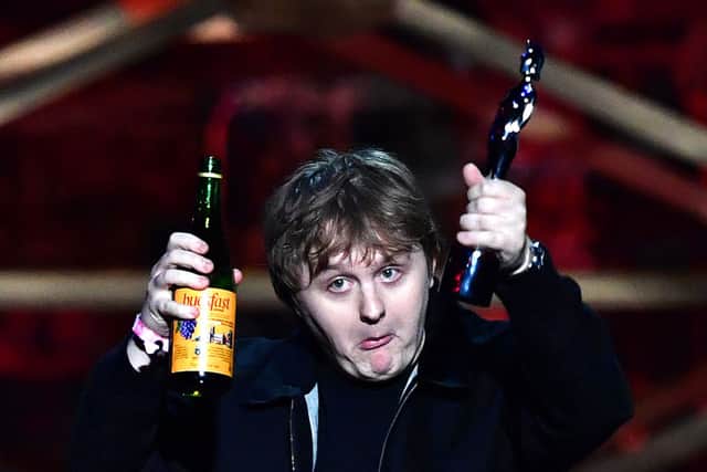 Lewis Capaldi accepts the Song of the Year Award during The BRIT Awards 2020 at The O2 Arena on February 18, 2020 in London, England. (Photo by Gareth Cattermole/Getty Images)