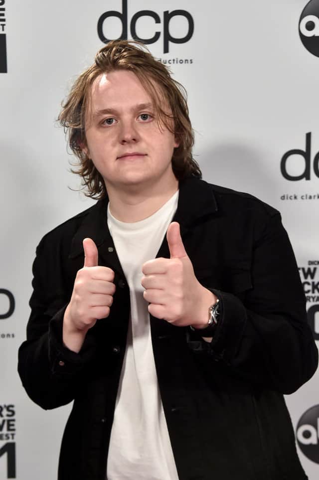 Lewis Capaldi arrives at Dick Clark’s New Year’s Rockin’ Eve with Ryan Seacrest 2021 broadcast on December 31, 2020 and January 1, 2021. (Photo by Alberto E. Rodriguez/Getty Images for dick clark productions)