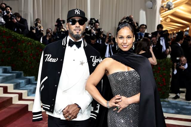 Alicia Keys and her husband, Swizz Beatz attend The 2022 Met Gala Celebrating “In America: An Anthology of Fashion” at The Metropolitan Museum of Art on May 02, 2022 in New York City. (Photo by Dimitrios Kambouris/Getty Images for The Met Museum/Vogue)