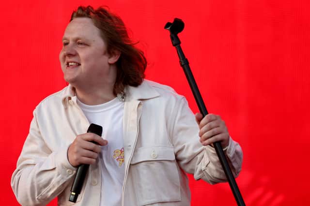 Lewis Capaldi performs on the main stage during day three of the TRNSMT Festival at Glasgow Green on July 10, 2022 in Glasgow, Scotland. (Photo by Jeff J Mitchell/Getty Images)