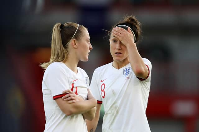 Walsh and fellow Lioness Lucy Bronze. Reports suggest the pair are dating